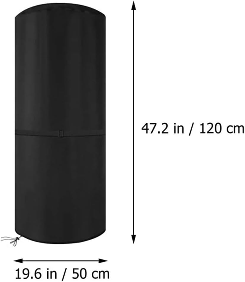 Patio Heater Cover Black Heater Cover Outdoor Protective Bag Waterproof Wear Resistant Oxford Cloth Patio Heater Sleeve Garden Heater Protector