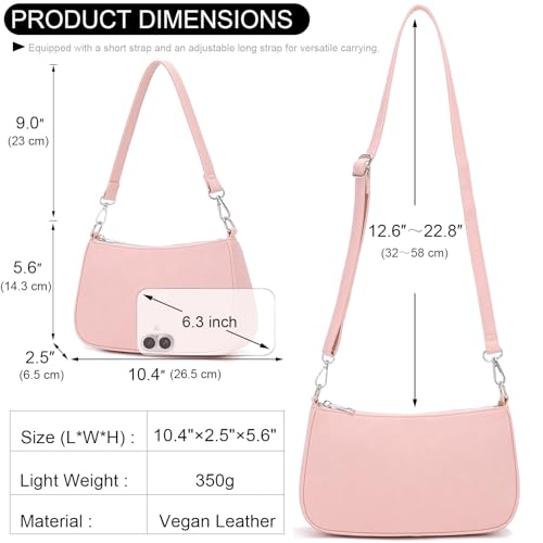 Image of Small Shoulder bag with 2 Removable Straps Cross Body Clutch Purse Handbag for Women
