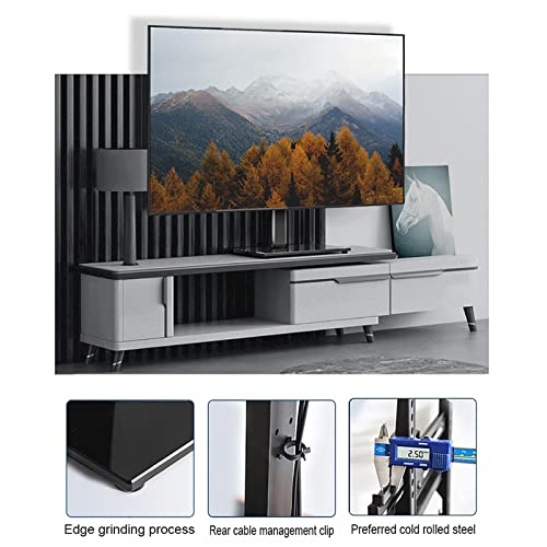 Support TV de table universel avec gestion des câbles discrète