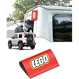 【注目度500%の存在感！】全モデル ステッカー オリジナルデザイン かっこいい リアドア ラベル チーム車両サポートグッズ チーム応援グッズ 防水性 光沢赤 両面テープ付き 簡単組立 エンブレム 車用装飾 アクセサリー1枚 (LEGO漫画)