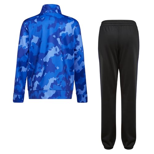 adidas Boys' Little Tricot Jacket & Pant Clothing Set, Semi Lucid Blue Camo, X-Large2
