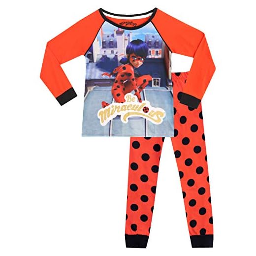 Miraculous - Ensemble De Pyjamas - Ladybug - Fille - Multicolore - 6-7 Ans