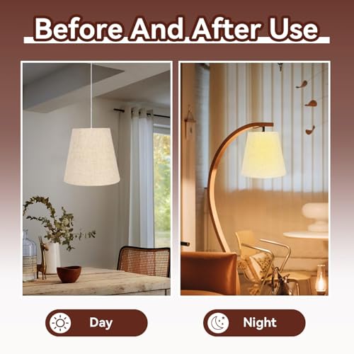 Small Lamp Shade, Set of 6 Clip on Lamp Shade Fabric Lampshade Small Lamp Shades for Table Lamps Wall Lamp Replacement for Home Bedroom - Image 3