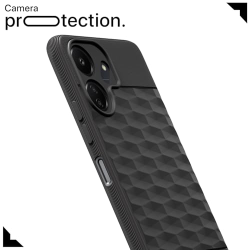 Image of Outlouders Bumper Case for Redmi 13c 4G / Redmi 13c 5G / Poco C65 | Full Camera Protection | TPU Soft Flexible Shockproof Back Cover (Black)