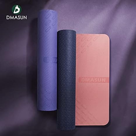 DMASUN Yoga Mat Thick 10mm Double Sided Non Slip Workout Mat, Professional TPE Yoga Mat for Men Women, Thick Workout Mat with Carrying Strap, Fitness Mats for Exercise, Yoga, Fitness, Pilates, Floor Workouts ( 72 x 24 x 2/5 )