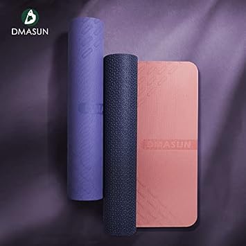 DMASUN Yoga Mat Thick 10mm Double Sided Non Slip Workout Mat, Professional TPE Yoga Mat for Men Women, Thick Workout Mat with Carrying Strap, Fitness Mats for Exercise, Yoga, Fitness, Pilates, Floor Workouts ( 72 x 24 x 2/5 )