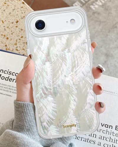 Coque iPhone 17 Air MagSafe en nacre véritable luxe