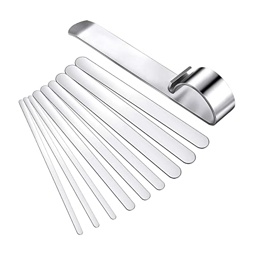 Gxdqxxd 10 Piezas Barra Dobladora de Pulseras Kit Completo Manualidades con Metálicos para Pulsera Acero Aleado Tiras de Latón y Herramienta para