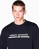 Armani Exchange Męska bluza Center Chest Logo Crewneck, granatowy (Deep Navy), XS