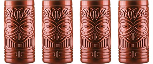Topkapi Tiki Bora – Juego de vasos de cóctel Tiki Bar Serie, 490 ml, XL (bronce)