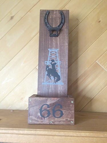 Bottle Opener- "Licensed Wyoming" BH&R on an oil derrick- University of Wyoming- Oilfield- Bar- Grooms Man gifts- Man Cave- Fathers Day *FREE SHIPPING!*