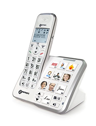 Geemarc Amplidect 295 Photo - Loud Cordless Telephone with Answering Machine and Large Customisable Photo Memories for Seniors - Low to Medium Hearing Loss - Hearing Aid Compatible - UK Version - Image 3