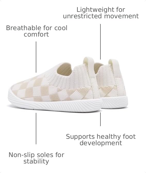 Image of MORENDL Baby Toddler Walking Socks Non-Slip Breathable Unisex Casual Sneakers
