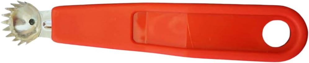Quality Industries Red Plastic Handle Stainless Steel Coring Tool - 4.5” (12-Pack) - Durable, Ergonomic, Precision Design - Ideal for Kitchen and Workshop Tasks