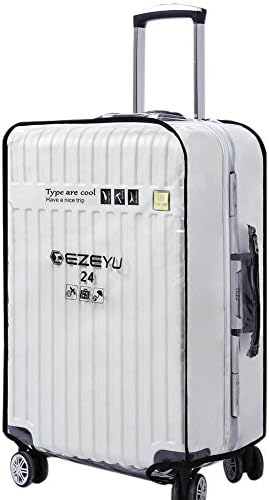 Aviation Transparent Luggage Cover Clear PVC Suitcase Protector Travel Waterproof Anti Scratch/dust Baggage Cover (20-32 inch)32"(22"L x 30.5”H x 14“W)