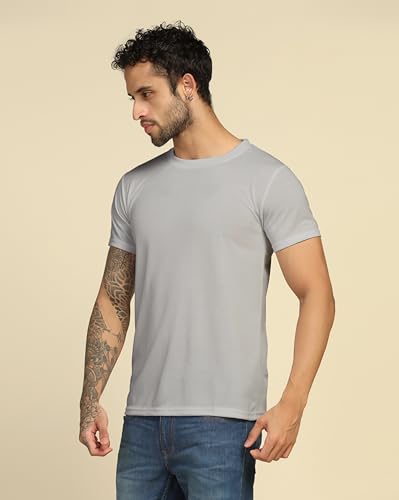 Image of VastraVibes Cotton Regular Fit T-Shirt Round Neck Casual Mens Plain Tshirt