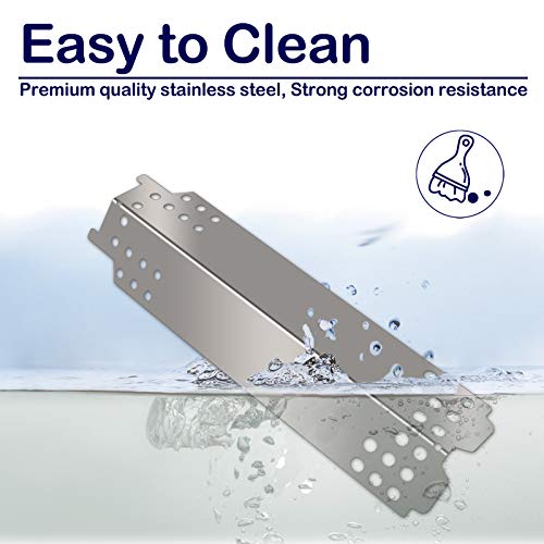 Youfire Heat Plate Shield Stainless Steel 15" Gas Burner Cover Grill Replacement Parts For Charbroil 463436215, 463436214, 463436213, 466334613, 466342014, 466436213, 466436513, 4 Pack Flavorizer Bar #TOP2