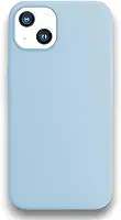 Capa Capinha Silicone Aveludado Compatível Com iPhone 13 (Azul bebê)