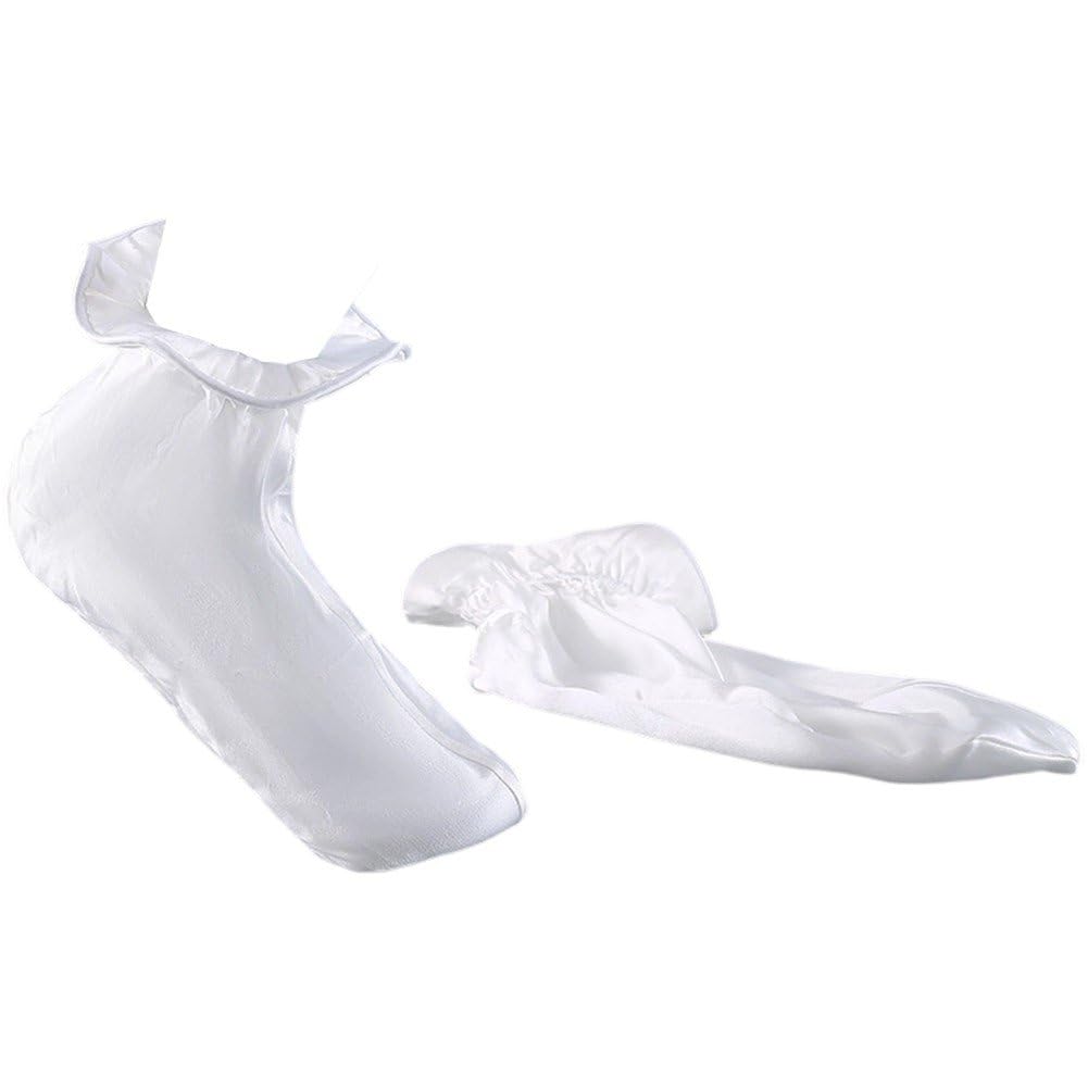 Sslvya Women's Ruffle Sleeping Socks, Comfortable Silk Sleep Sock Breathable Ankle Socks Comfort Foot Care Short Sock