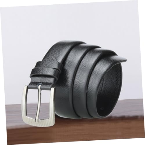 Business Men's Belt Men's Waist Belt Luxury Imitation Leather Alloy Comfortable Fit Versatile Style for Gentlemen Random Style3