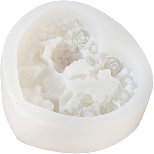 Miniatura 5 de Molde de vela de corazón de amor, molde de silicona para velas de bebé, molde de jabón hecho a mano, moldes de caramelo de fondant, herramienta de
