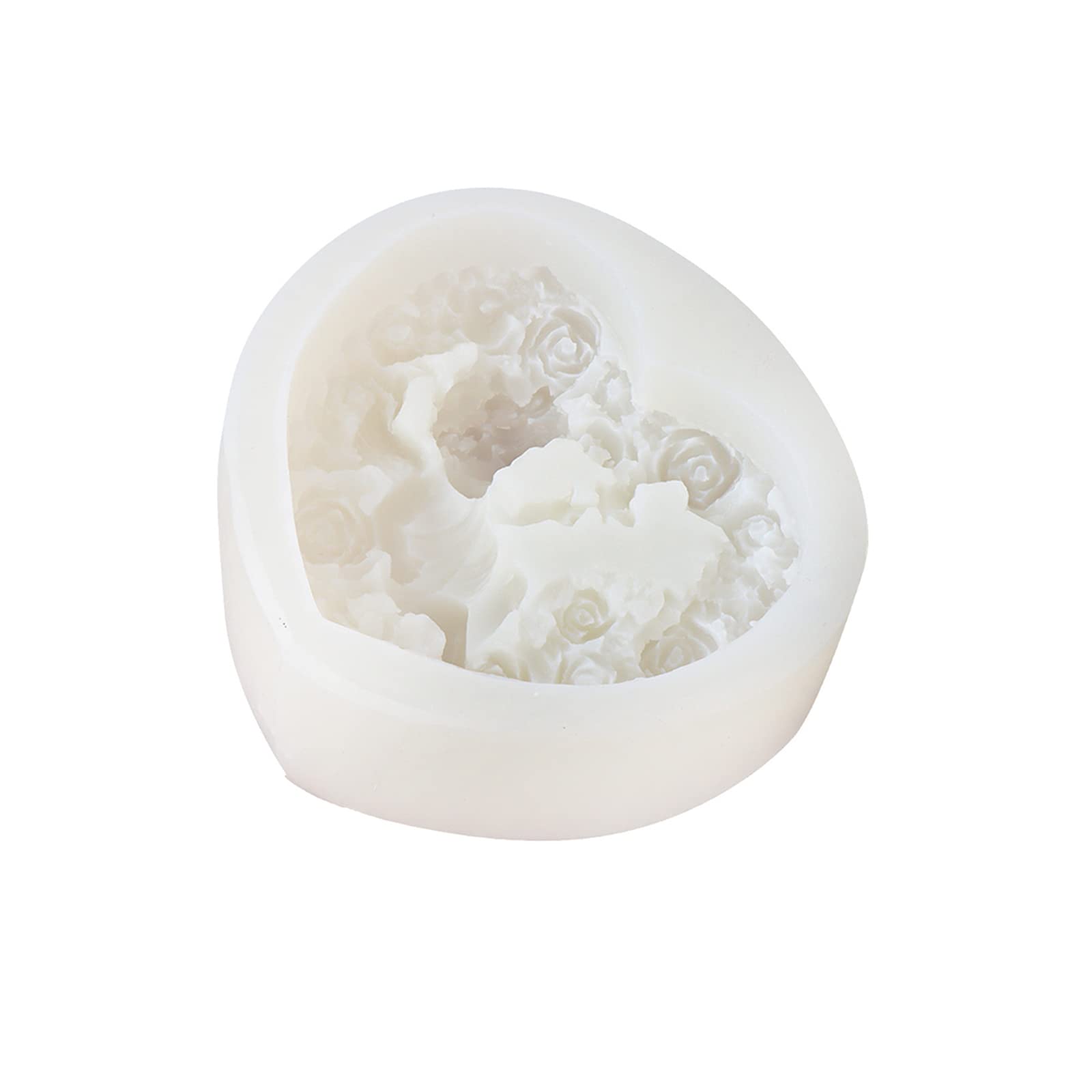 Yhplxyuus Angel Baby Molds Love Heart Resin Silicone Soap Gypsum Fondant Cupcake Baking Tool Love Heart Silicone Mold Angel Baby Muld for Baking Tool