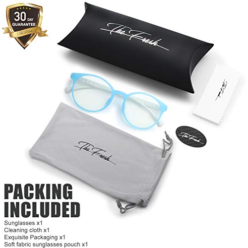 Image of The Fresh Kids Blue Light Blocking Glasses, Flexible TR-90 Frame for Boys Girls Age 3-14, Gaming /TV /Phone