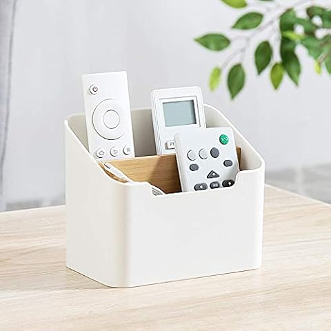 Poeland Remote Control Holder Desk Storage Organizer Box Container for Desk, Office Supplies, Home Cover