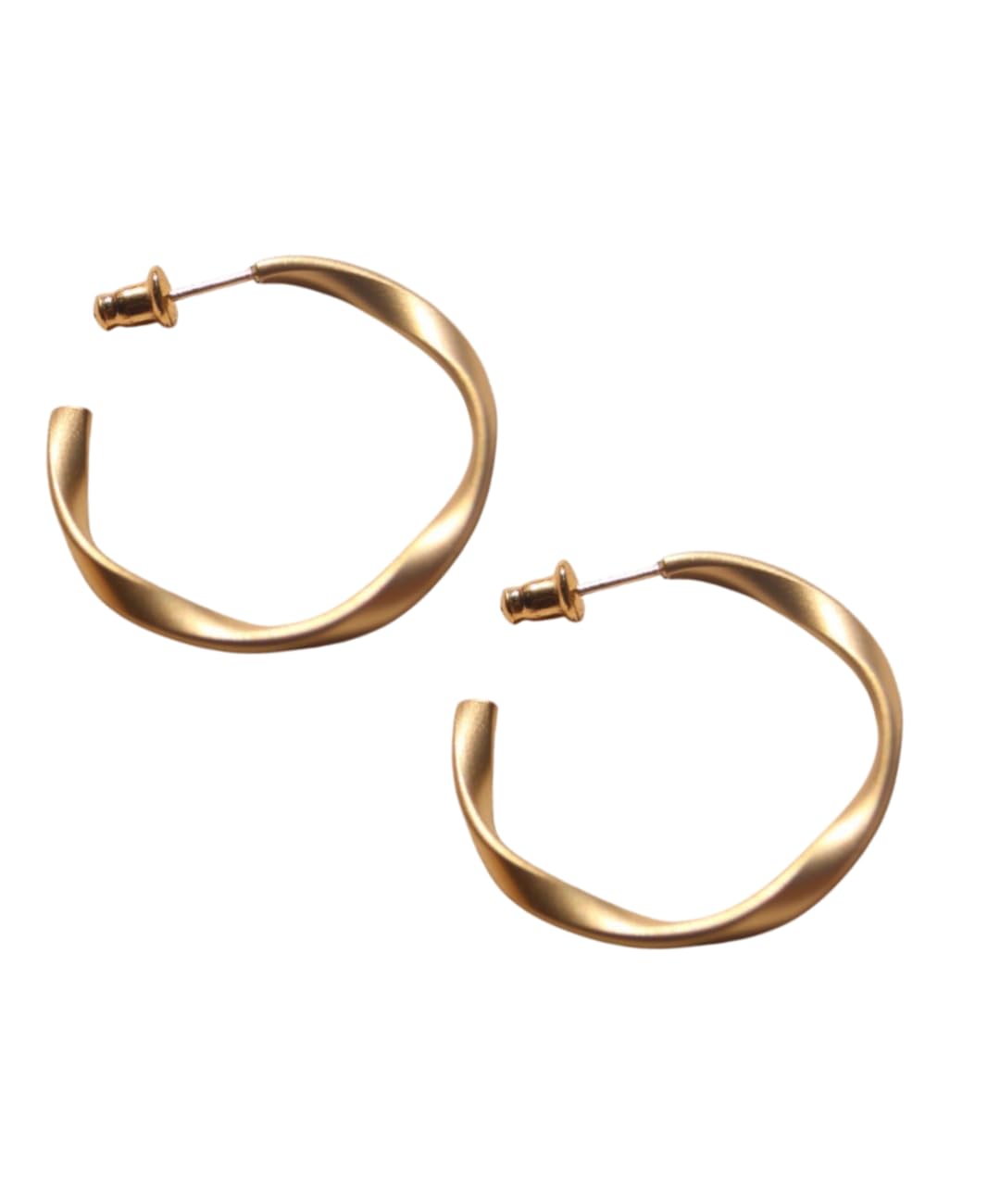 Orecchini a bottone a cuore aperto placcati in oro 18k – Piccoli gioielli minimalisti placcati in argento