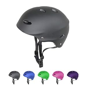 HIKS Kids/Childs/Childrens Urban Skate Helmet Ideal For Skateboard Bike BMX and Stunt Scooter Black Pink Green Blue Age…