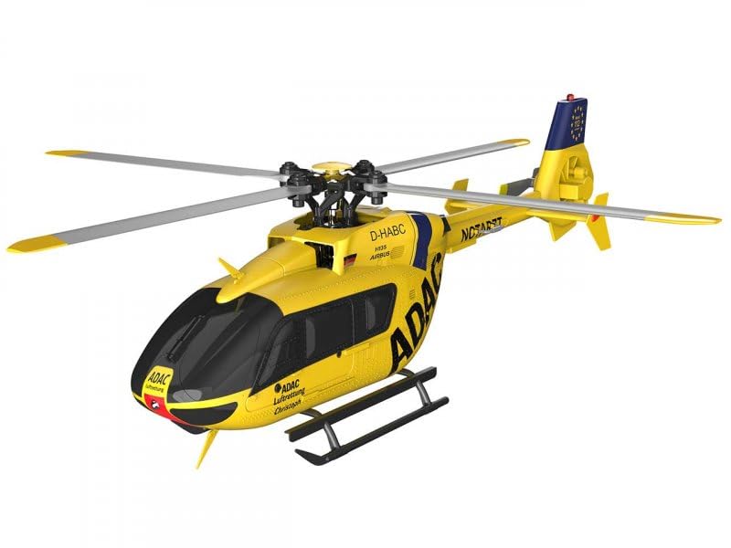 Helidirect FliteZone EC135 100-size Electric Coreless RC Helicopter RTF W 6-Axis Gyro/FBL System & 2.4GHz Mode 1/Mode 2 Radio TX - Micro Scale RC for Adult/Beginner/Advanced (ADAC)