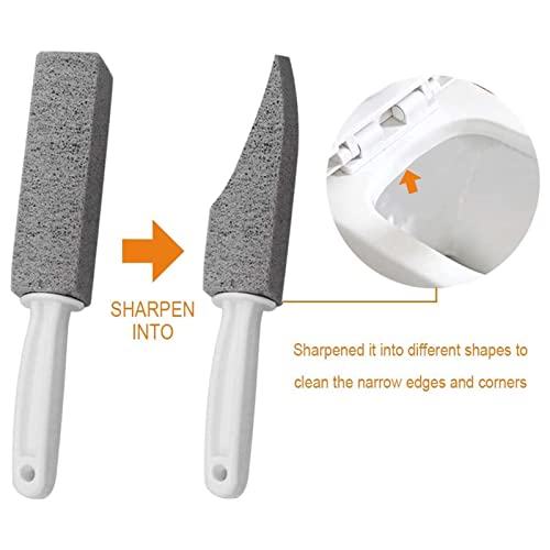 4Pcs Bimsstein Reinigungs Stein Mit Griff, Toiletten Schüssel Ring Entferner Reinigungs Bürsten Flecken und Hartem Wasser Ring Für Küche,Bad,Pool,Haushalts-Reinigung 4 Satz