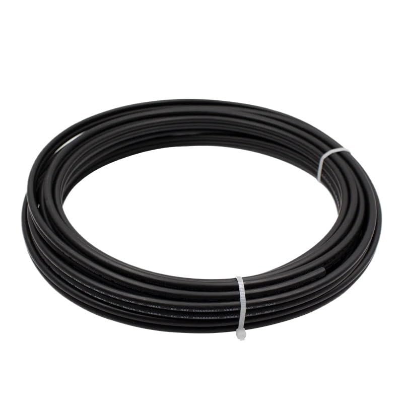50 Meter langes doppeladriges Solar-PV-Kabel, 2 x 4 mm²/6 mm² XLPE-isolierter Kupferdraht for den Panel-Anschluss(4MM2 12AWG)