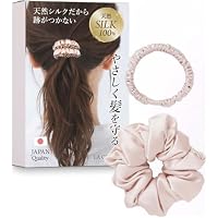 Amazon.co.jp: 【髪も喜ぶ シルク 100％ 】 シュシュ ヘアゴム 跡が