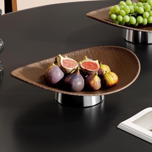 Plat de service feuille avec base pour décoration intérieure moderne - 5