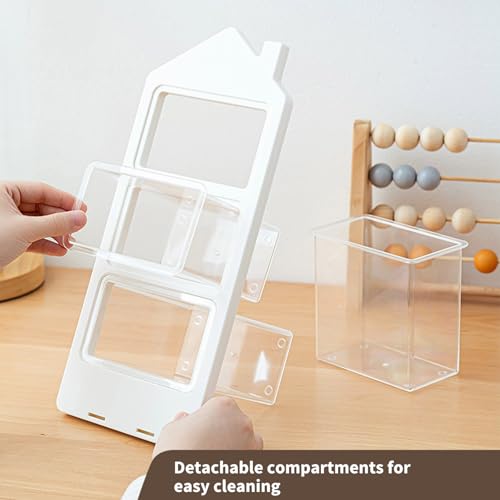 Récipient de rangement incliné unique pour un porte-crayons ergonomique
