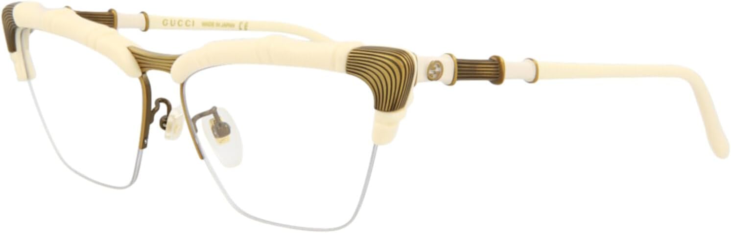 Gucci Cat Eye Optical Frames White White Transparent Luxury Eyewear Made In Japan Injection Frame Designer Fashion for Everyday Luxury - Image 2