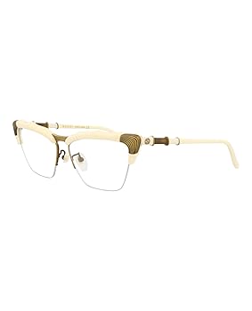 【関税&送料込み】GUCCI Eyeglasses Gucci Cat Eye Optical Frames White White Transparent Luxury