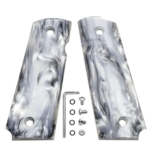 1911 Pearl Grips Government/Commander Grip High Polished Synthetic Pearl Resin