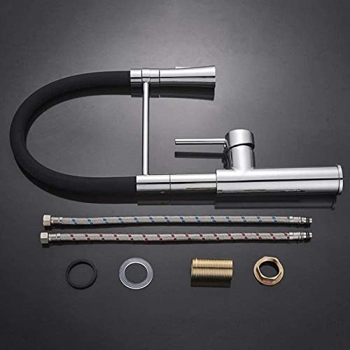 Robinet d'évier double bec avec commande eau chaude et froide à poignée unique - 8