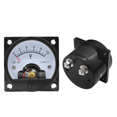 Voltmètre analogique 50V CC SO45 cadran carré de 45 mm pour mesure de tension