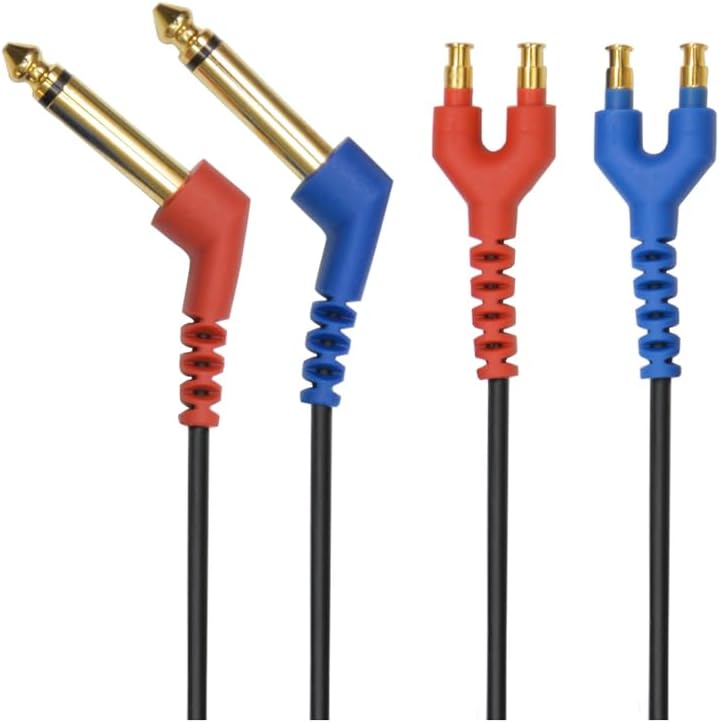 daily headset Audiometer Headphone Earphone Cable for TDH39 & DD45 Audiometric with Gold-Plated 2 x 6.35 mm Mono Jack