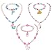 Bling Bling Unicorn Chunky Bubblegum Necklace, Unicorn Fashion Beads and Bracelet Set, Kids Toddler Dress Up Jewelry-Style1 (Style 1)