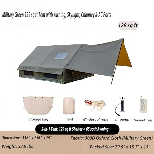 Carpa inflable grande para camping, familiar con ventilación miniatura 7