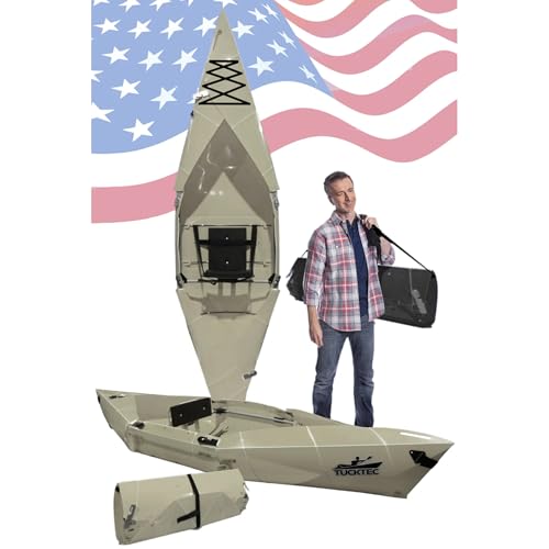 Tucktec 10' PRO Foldable Kayaks - Full Size Tan Folding Kayak - Portable Kayak for Adults - Made in...