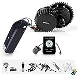 Bafang 48V 1000W Mittelmotor Kit Elektrofahrrad Umbausatz, BBSHD BB68mm Unterrohr Akku 18Ah für Mountain Road Pendlerfahrrad, wasserdichtes Mittelmotor Pedelec DIY Fahrradwandler