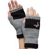 Guanti Mezzo Senza Dita - Ricamo Farfalla Elegante Morbido E Delicato, Accessorio In Maglia Per Donne, Adolescenti E Adulti, Ideale Per Viaggi, Pendolari, Avventure Outdoor, Uscite Familiari | Sc