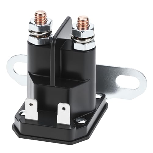 QWORK® Relé Magnético, 12V 4-Terminal Relé de Arranque para Cortacésped, Compatible con OEM 725-04439