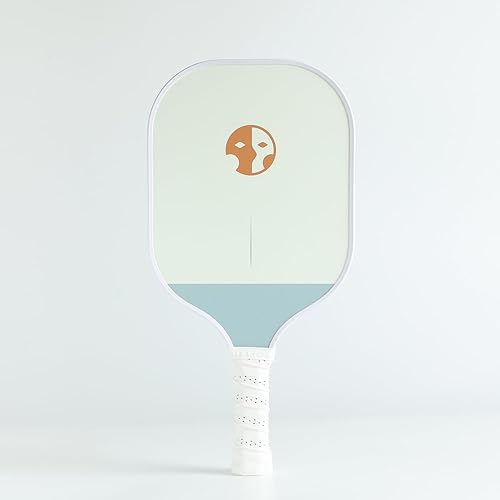 Miniatura 7 de HELIOS Juego de 2 paletas de pickleball para principiantes, incluye paletas de pizarra y brumosa, fibra de carbono impresa con partículas con núcleo