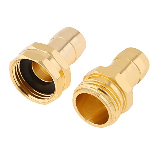 Omninmo Garden Hose Repair Fittings Zinc And Aluminum Male And Female Coupling Hose End Water Hose Repair Connector Garden Hose Repair Kit For All 5/8 Inch And 3/4 Inch Garden Hose, 2 Pack #TOP5
